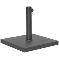 Outsunny Patio Umbrella Base, 40 lbs Concrete Heavy Duty Umbrella Base for 1.5"/1.9", Black(m-11)