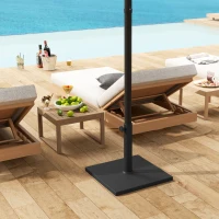 Outsunny Patio Umbrella Base, 40 lbs Concrete Heavy Duty Umbrella Base for 1.5"/1.9", Black(m-7)