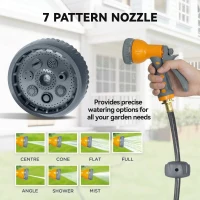 Outsunny 1/2 in x 100ft Wall Mounted Garden Hose Reel, Retractable Water Hose Reel with Auto Rewind, Any Length Lock, Orange(m-7)