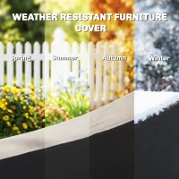 Outsunny Waterproof Patio Lounge Chair Cover, 420D Outdoor Chaise Lounger Protective Cover with Sealed Seams, Storage Bag, Black(m-4)