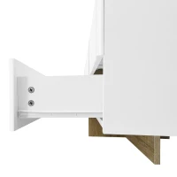 Elegant TV Cabinet with 3 Soft-Close Doors, 2 Drawers, Ample Storage, Modern TV Stand for Living Space, 74.5'' L x 14'' W x 17.5'' H, White(m-10)