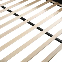 Queen Size Upholstered Bed with Built-In Bedside Desk and Round Stool, Solid Bedboard with Sturdy MDF Frame, 85'' L x 73'' W x 29'' H, Beige(m-8)