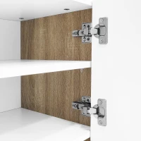 Elegant TV Cabinet with 3 Soft-Close Doors, 2 Drawers, Ample Storage, Modern TV Stand for Living Space, 74.5'' L x 14'' W x 17.5'' H, White(m-7)