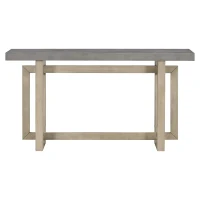 Modern Console Table with Pine Veneer Top and Solid Legs, Versatile Sofa Table for Hallway, Living Room, 59'' L x 15.5'' W x 31.5'' H, Gray(m-10)
