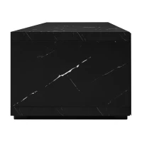 Modern TV Cabinet with Rotating Function and Spacious Storage, Extendable TV Stand for living spaces, 102.5'' L x 16'' W x 12'' H, Black+White(m-9)