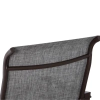 Outsunny Outdoor Glider Chair, Patio Glider with Steel Frame and Mesh Fabric, Outdoor Patio Chair for Backyard, Garden and Porch, Grey(m-11)