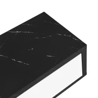 Modern TV Cabinet with Rotating Function and Spacious Storage, Extendable TV Stand for living spaces, 102.5'' L x 16'' W x 12'' H, Black+White(m-8)