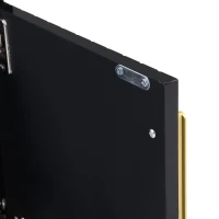 Modern TV Cabinet with Centre Drawers and Internal Shelves, Floor-Standing Console with Cable Management, 67'' L x 15.5'' W x 20.5'' H, Black(m-8)