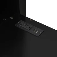 Full Size Wood Loft Bed with Built-In Desk and Gaming Station, Sturdy Bed Frame for Gamers and Multitaskers, 78.5'' L x 56.5'' W x 65'' H, Green(m-5)