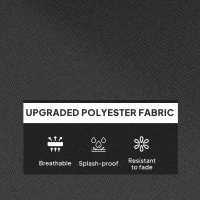 Outsunny 2 Seater 5" Thick Outdoor Seat Cushions with 7" Backrest, Loveseat Outdoor Furniture Cushions, Dark Grey(m-5)