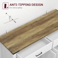 HOMCOM Sideboard Buffet Cabinet, Farmhouse Kitchen Storage Cabinet w/ 2 Drawers and Shelves for Living Room, Entryway(m-7)