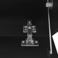 Modern TV Cabinet with Rotatable Design and Generous Storage, Adjustable TV Stand for living spaces, 102.5'' L x 16'' W x 12'' H, Black+White(m-6)