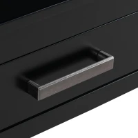 Farmhouse Entryway Table with Wide Top and Open Bottom Shelf, Minimalist Console with Adjustable Feet, 59'' L x 14'' W x 31.5'' H, Black(m-9)