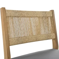 Outdoor Dining Set with HDPE Chair Backs and Foam Cushions, Multi-Person Patio Set for Balcony and Garden, 63'' L x 31.5'' W x 32.5'' H, Gray(m-11)