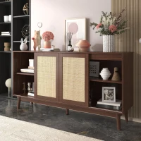 Versatile Sideboard with 3 Doors and 2 Drawers for Ample Storage, Stylish Cabinet for Living & Dining Areas, 61'' L x 14'' W x 31.5'' H, Wood(m-5)