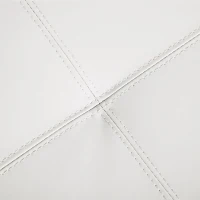 Large Square Ottoman with Upholstered PU Leather and High‑Density Foam, Modern Coffee Table with Storage, 34'' L x 34'' W x 18.5'' H, Beige(m-7)