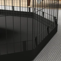 PawHut 8 Panels Foldable Dog Playpen with Bottom Pad & Top Cover, 24" High(m-9)