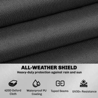Outsunny Patio Furniture Cover, Waterproof 420D Heavy Duty Outdoor Furniture Cover with Air Vents, 55.1" x 55.1" x 28.1", Black(m-4)