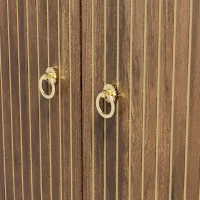 Modern Sideboard with Ample Storage & Adjustable Shelves, Versatile Cabinet for Living & Dining Room, 58'' L x 15.5'' W x 31.5'' H, Natural(m-7)