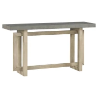 Modern Console Table with Pine Veneer Top and Solid Legs, Versatile Sofa Table for Hallway, Living Room, 59'' L x 15.5'' W x 31.5'' H, Gray(m-2)