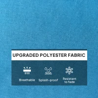 Outsunny 2 Seater 5" Thick Outdoor Seat Cushions with 7" Backrest, Loveseat Outdoor Furniture Cushions, Turquoise(m-5)