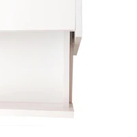 Modern TV Cabinet with 3 Drawers & 2 Open Compartments, Sturdy TV Stand for Contemporary Homes, 75'' L x 15.5'' W x 16.5'' H, Black+White(m-7)