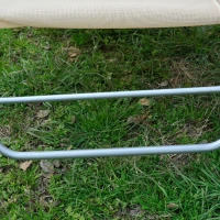 Outsunny Outdoor Lounge Chair, Portable Adjustable Reclining Seat Folding Chaise Lounge Patio Camping Beach Tanning Chair Bed with Pillow, Beige(m-12)