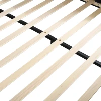 Queen Size Upholstered Bed with Built-In Bedside Desk and Round Stool, Solid Bedboard with Sturdy MDF Frame, 85'' L x 73'' W x 29'' H, Gray(m-8)