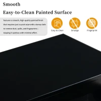 Farmhouse Entryway Table with Wide Top and Open Bottom Shelf, Minimalist Console with Adjustable Feet, 59'' L x 14'' W x 31.5'' H, Black(m-7)