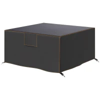 Outsunny Patio Furniture Cover, Waterproof 420D Heavy Duty Outdoor Furniture Cover with Air Vents, 55.1" x 55.1" x 28.1", Black(m-2)
