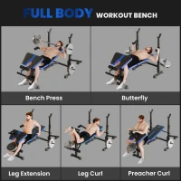 Soozier Adjustable Weight Bench for Weight Lifting and Strength Training(m-4)