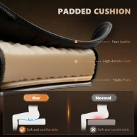 Vinsetto Reclining Office Chair with Footrest, Vibrating Massage, Adjustable Height, Perfect Office, Black(m-6)