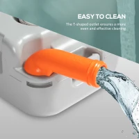 Outsunny Porta Potty, 5.3 Gallon Portable Toilet with Level Indicator and Anti-Leak Pump for Camping, Boating, Hiking, Travel, RV(m-6)