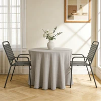 Outsunny Stackable Outdoor Dining Chairs Set of 2, for Patio, Balcony, Deck, Garden, Black(m-9)