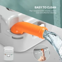 Outsunny Porta Potty, 5.8 Gallon Portable Toilet with Level Indicator and Anti-Leak Pump for Camping, Boating, Hiking, Travel, RV(m-6)