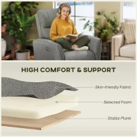 HOMCOM Power Recliner Chair, Fabric Upholstered Recliner Chair with USB Ports, Footrest, Grey(m-5)