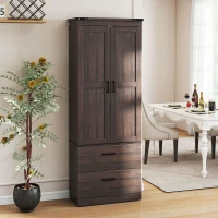 HOMCOM 67" Tall Kitchen Pantry Storage Cabinet, Kitchen Pantry Cabinet with Doors, Drawers and Adjustable Shelves(m-8)