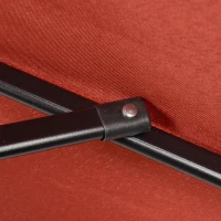 Outsunny 6.6FT Patio Umbrella, Outdoor Parasol with 6 Solid Ribs, Wine Red(m-9)