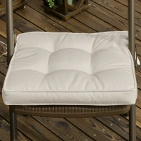 Outsunny Replacement Cushions for Rattan Furniture, 4 Piece Outdoor Seat Cushion Pad for Patio Set, Cream White(m-7)