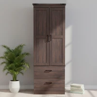 HOMCOM 67" Tall Kitchen Pantry Storage Cabinet, Kitchen Pantry Cabinet with Doors, Drawers and Adjustable Shelves(m-9)