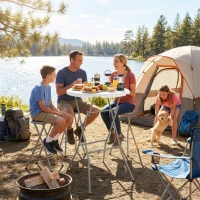 Outsunny 2.6ft Plastic Folding Picnic Table, Camping Table with Anti-Slip Foot Pads, White(m-1)
