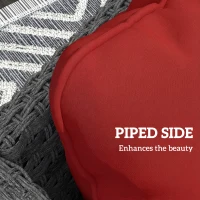 Outsunny Seat Cushion Back Pillows Replacement Set of 2, Patio Chair Cushions Set for Indoor Outdoor, Wine Red(m-5)