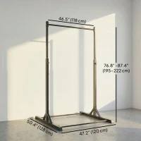 Soozier Portable Pull Up Station, Height Adjustable Pull Up Bar with 8 Levels for Home Gym Strength Training, 440LBS Capacity(m-3)