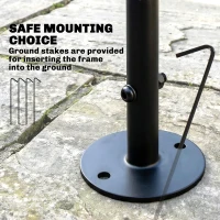 Outsunny 8 ft Garden Arch, Outdoor Trellis Arbor for Climbing Plants, Wedding Arch for Party Outdoor Garden Backyard, Black(m-6)