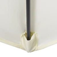Outsunny 6.6FT Patio Umbrella, Outdoor Parasol with 6 Solid Ribs, Cream White(m-9)