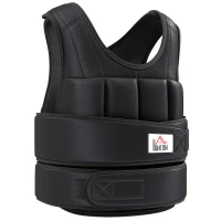 Soozier 22lbs Weighted Vest, Adjustable Running Weight Vest with 38 Weight Bags, Black(m-11)