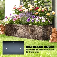 Outsunny Galvanised Raised Garden Bed with Trellis, 71" Tall Metal Planter Box with Privacy Screen and Drainage Holes(m-6)