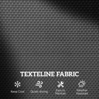 Outsunny Outdoor Glider Bench, 2 Seater Garden Patio Glider Chair with Sling Fabric Seat, Steel Frame, Black(m-6)