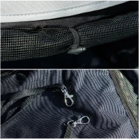 PawHut Foldable Dog Stroller, Lightweight Dog Pram w/ Shoulder Strap, Storage Bag, Cup Holder, Light Grey(m-10)