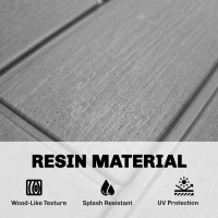 Outsunny 120 Gallon Resin Deck Box, Lockable Outdoor Storage Box, Splash-Resistant & UV Resistant Patio Storage Container(m-5)